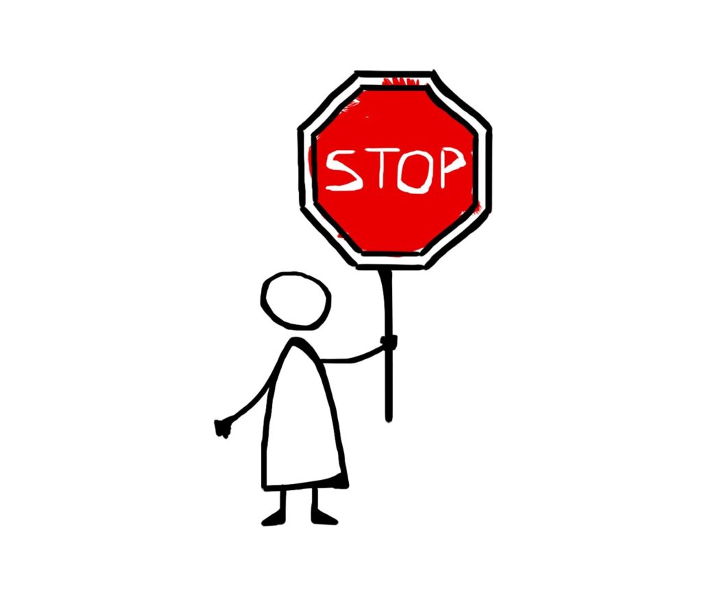 Stop - Eigene Grenzen achten